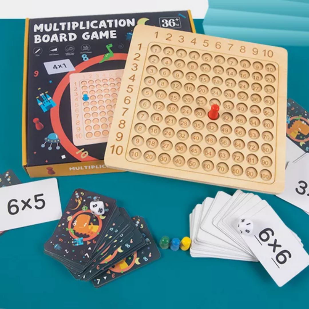 Wooden Montessori Multiplication Board Game - Talu Darling